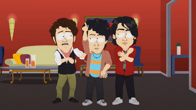 Jonas Brothers posing on South Park