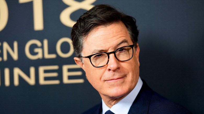 Stephen Colbert posing