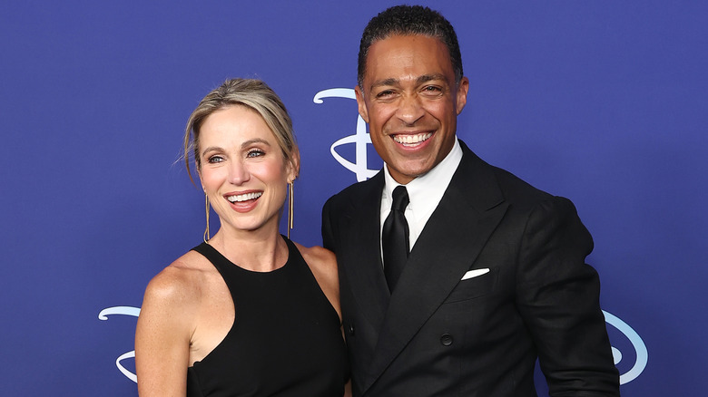 TJ Holmes and Amy Robach attending the 2022 Disney Upfront