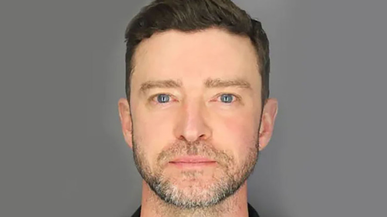 Justin Timberlake's mugshot after arrest