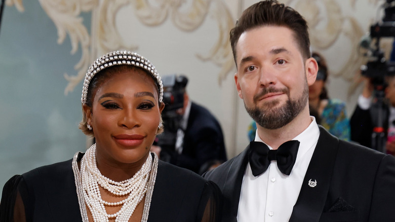 Alexis Ohanian posing with Serena Williams