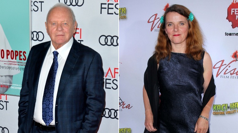 Anthony Hopkins and Abigail Hopkins on red carpets
