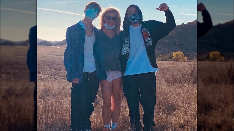 Britney Spears with sons Sean Preston and Jayden James