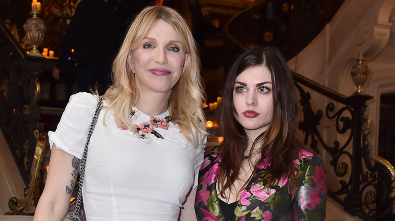 Courtney Love and Frances Bean Cobain on a red carpet