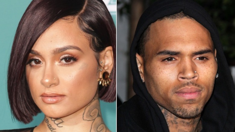 Kehlani, left, and Chris Brown, right