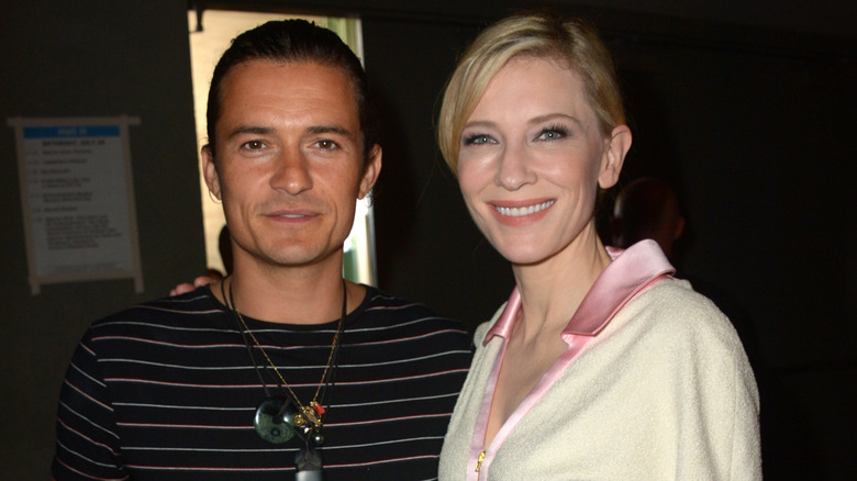 Orlando Bloom, Cate Blanchett smiling