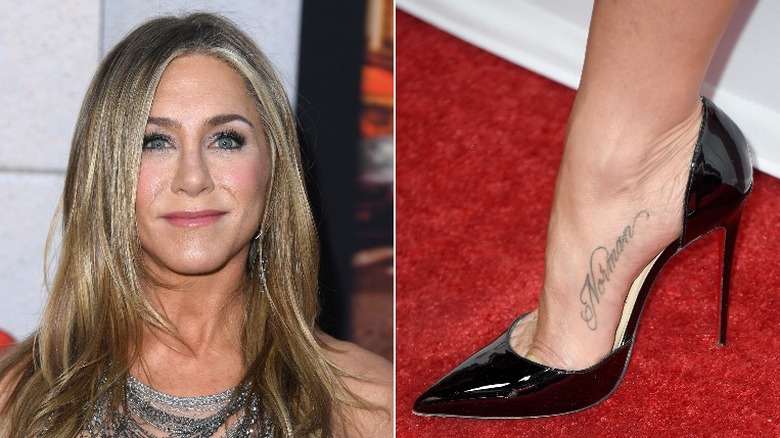 Jennifer Aniston split image tattoo