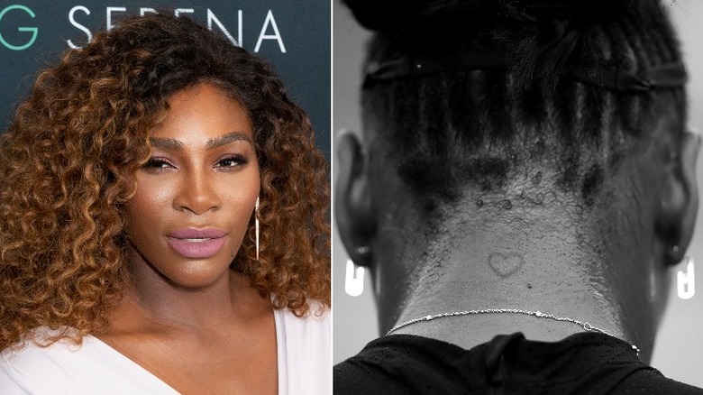 Serena Williams split image tattoo