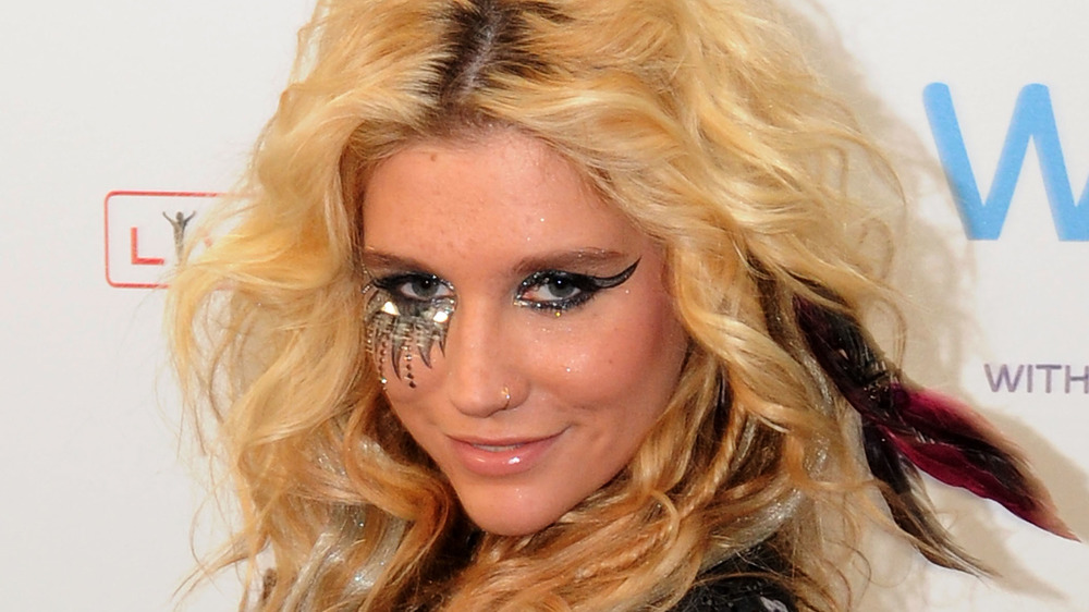 Kesha smirking