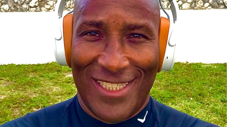 Granville Adams headphones smiling