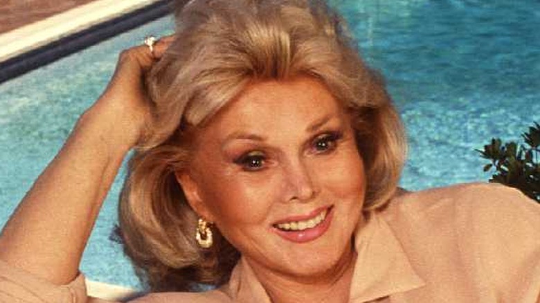 Zsa Zsa Gabor posing for a picture