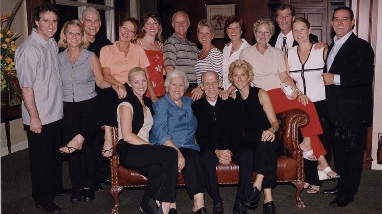 Celine Dion poses with her family