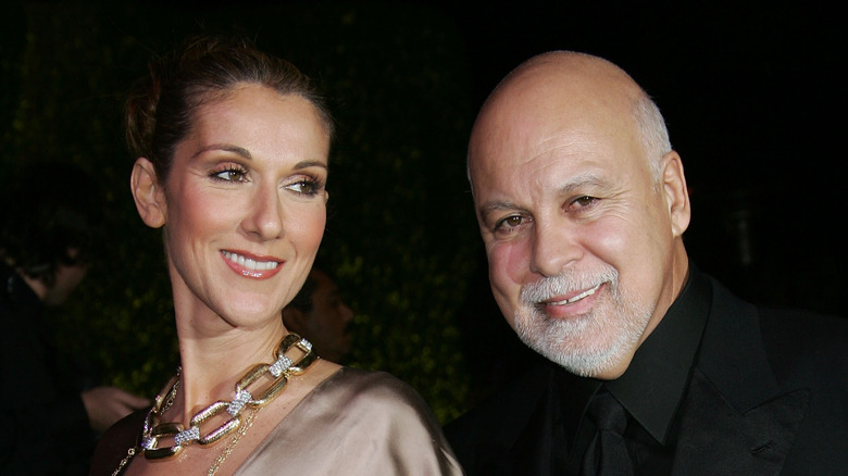 Celine Dion next to Rene Angelil