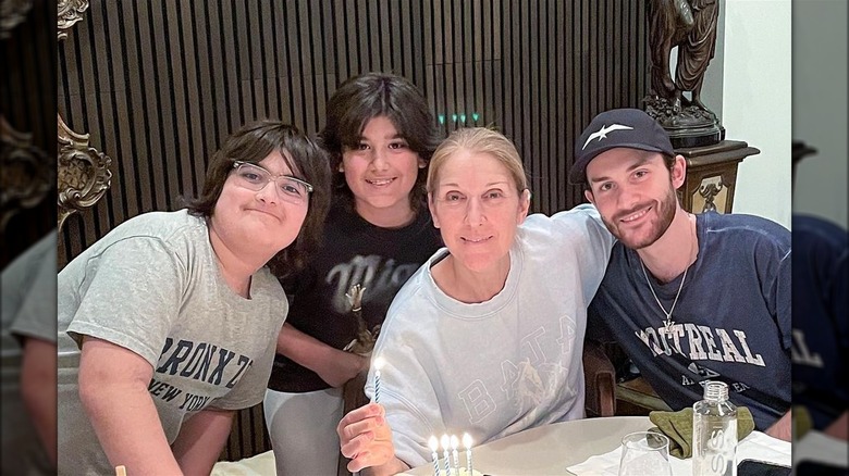 Celine Dion with her sons