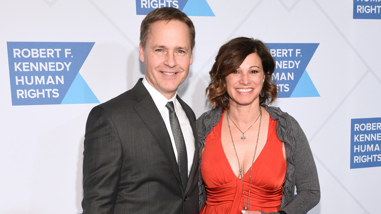 Chad Lowe and Kim Painter smiling