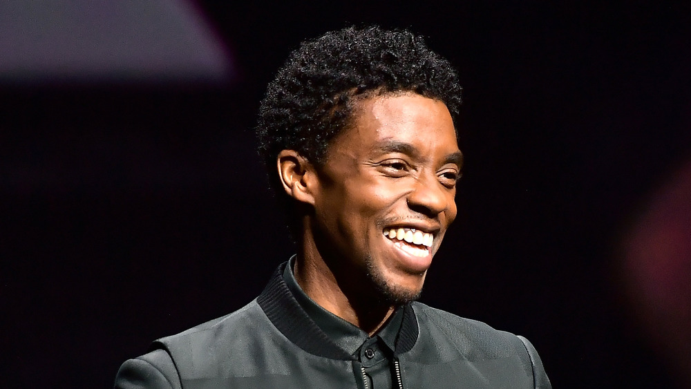 Chadwick Boseman laughing