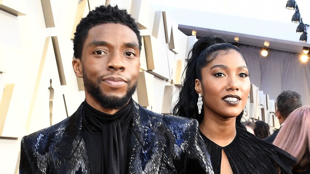 Chadwick Boseman and Taylor Simone Ledward 