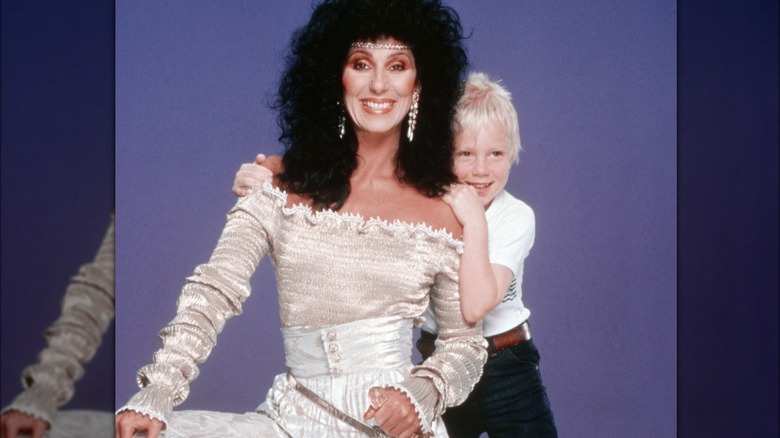 Cher with young Elijah Blue Allman