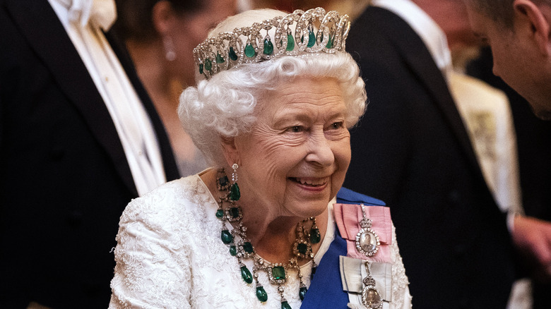 Queen Elizabeth II smiling