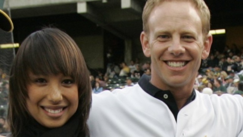 Cheryl Burke and Ian Ziering smiling