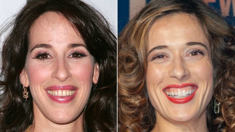 Split image of Marina Squerciati and Maggie Wheeler smiling