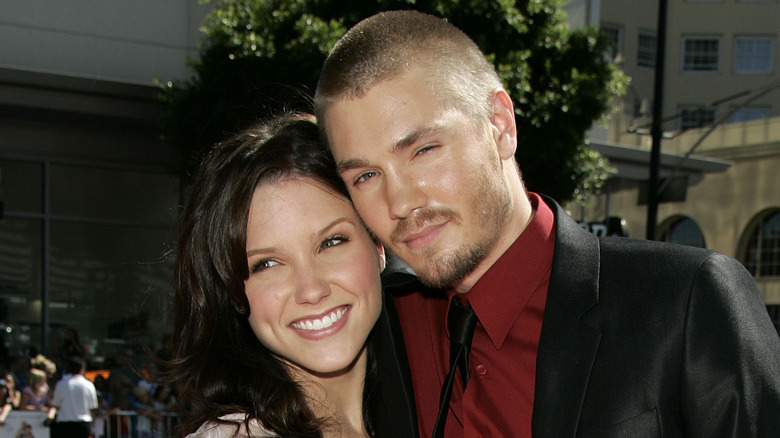 Sophia Bush and Chad Michael Murray posing