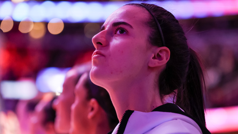 Caitlin Clark courtside