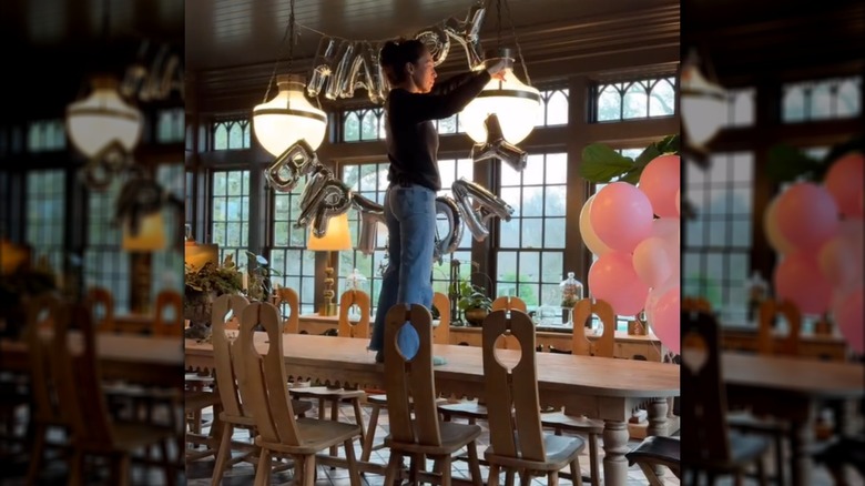 Joanna Gaines decorating a birthday party