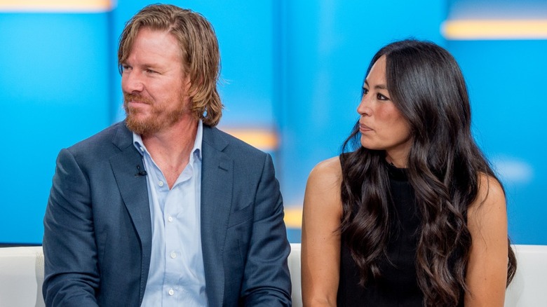 Chip and Joanna Gaines look serious in interview 