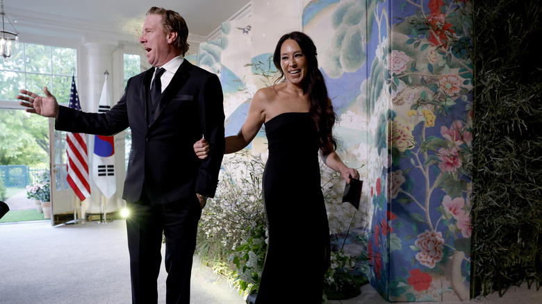 Chip and Joanna Gaines laughing at White House event