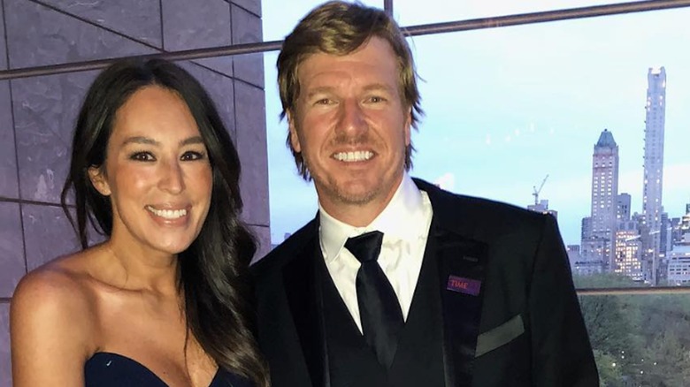 Chip Joanna Gaines smiling elevator