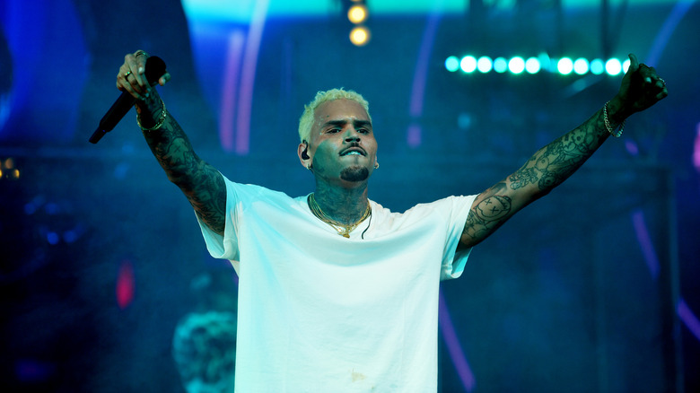 Chris Brown performing