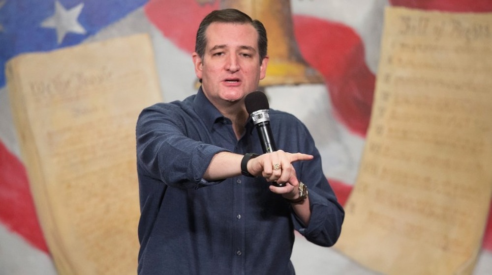 Senator Ted Cruz speaking at rally