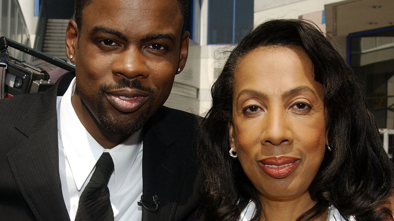 Chris Rock with his mother Rose