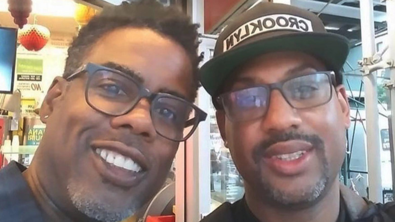 Chris Rock with his brother Kenny Rock