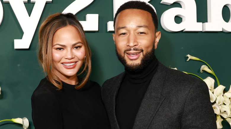 Chrissy Teigen and John Legend at a Baby2Baby event