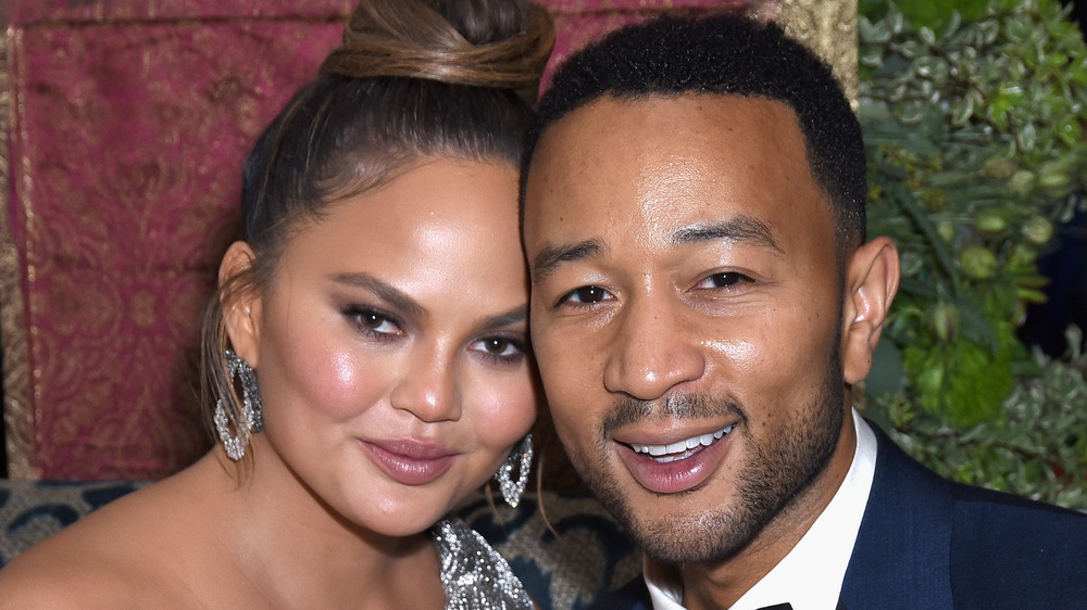 Chrissy Teigen and John Legend smiling