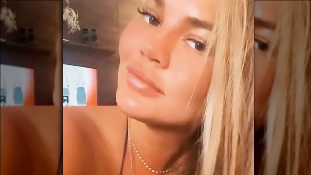 Chrissy Teigen shows off her nose ring