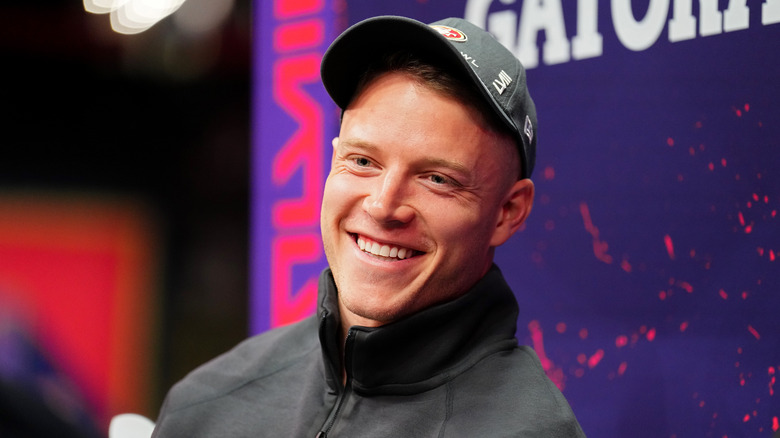 Christian McCaffrey smiling