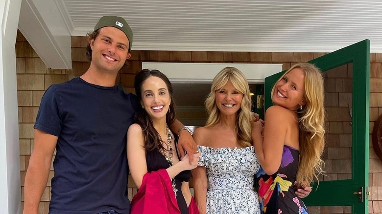 Christie Brinkley poses with her family