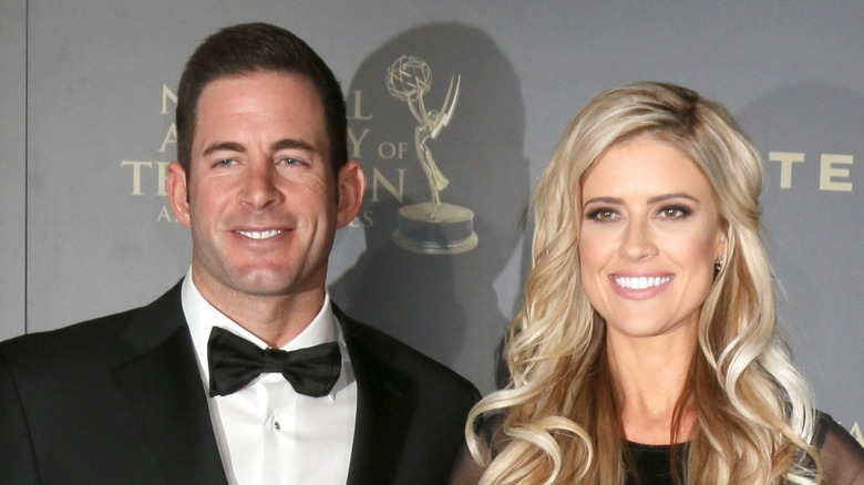 Tarek El Moussa on the red carpet with Christina Hall