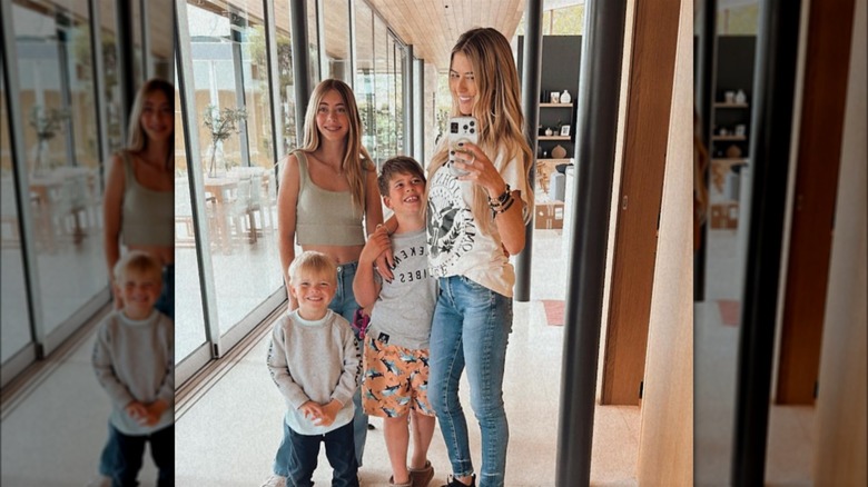 Christina Hall with her kids