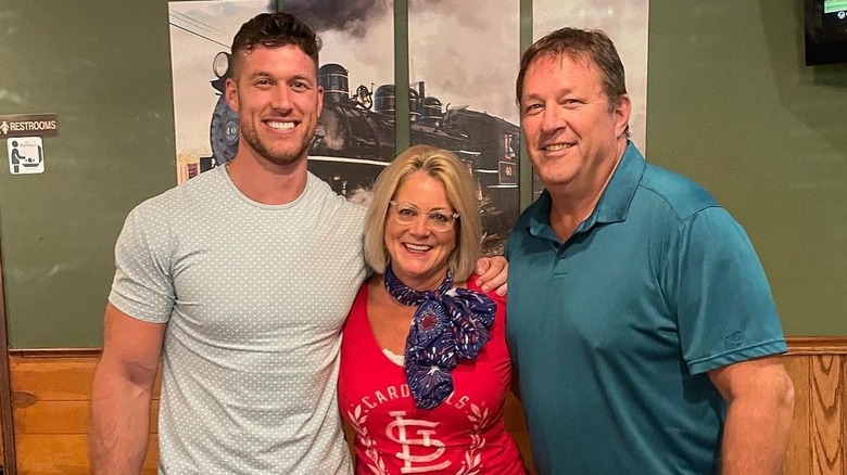 Clayton Echard with his parents