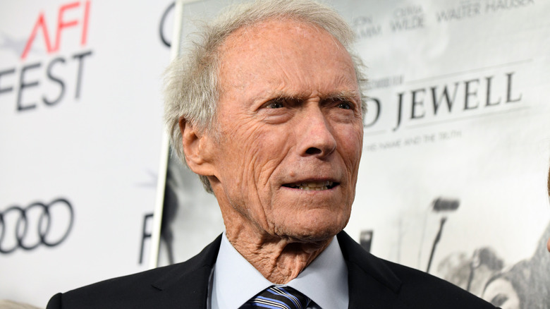 Clint Eastwood looking serious 2019