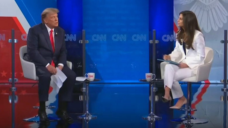 Donald Trump and Kaitlan Collins debating