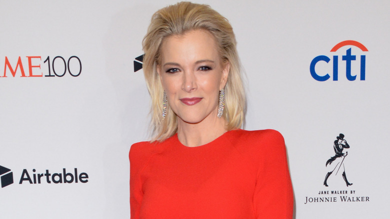 Megyn Kelly wearing a red dress