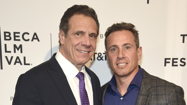 Andrew Cuomo and Chris Cuomo on the red carpet