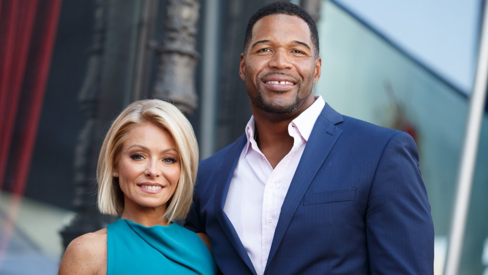 Kelly Ripa and Michael Strahan at the Hollywood Walk of Fame