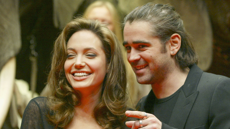 Angelina Jolie and Colin Farrell smiling