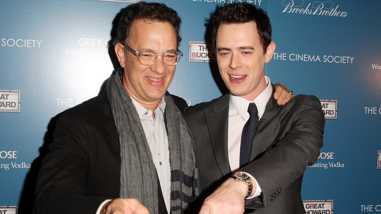 Tom Hanks and Colin Hanks smiling